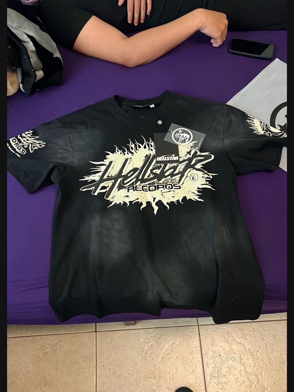 Hellstar Records Black Graphic Short Sleeve Tee